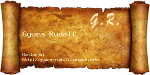 Gyura Rudolf névjegykártya